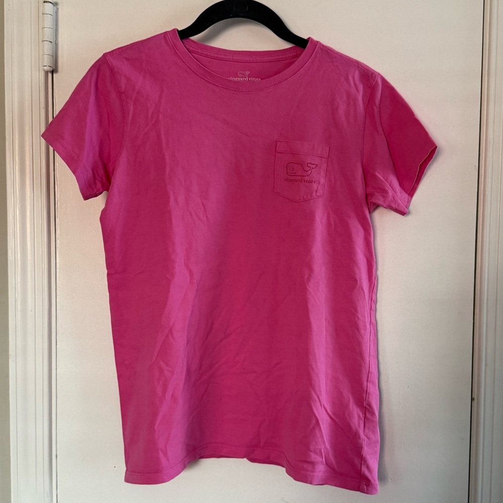 Vineyard Vines Girls Tee Pink Size XL